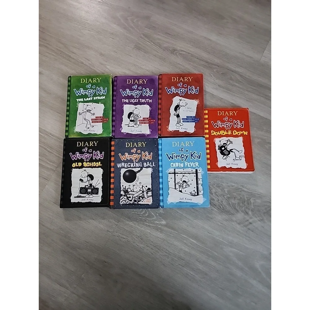 Diary Of A Wimpy Kid Book Bundle, 7 Used Books